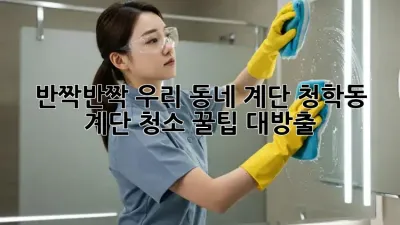 반짝반짝✨ 우리 동네 계단, 청학동 계단 청소 꿀팁 대방출! 🏡